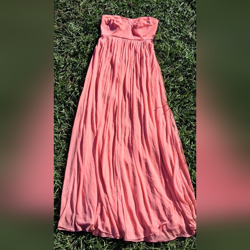Elegant Coral Maxi Dress